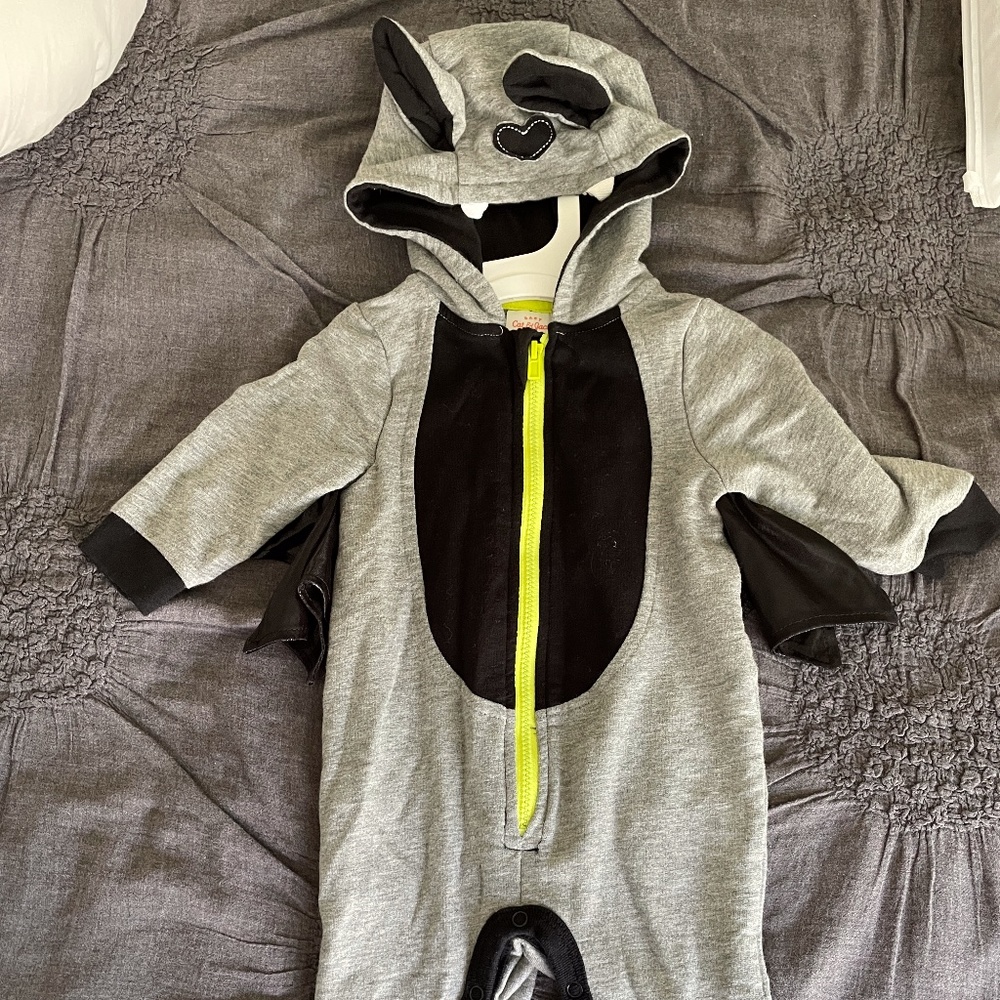 Cat & Jack Bat Zip Onesie
